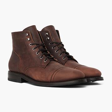 Botas Thursday Boots Captain Cuero Rugged & Resilient Hombre Marrom Cafes | MX148XYU