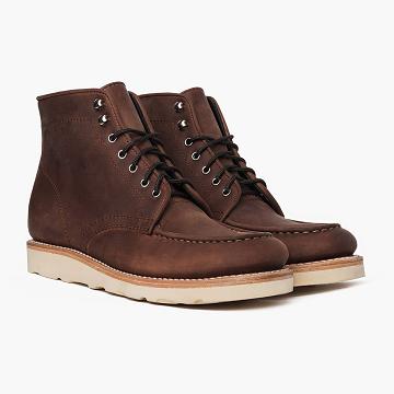 Botas Thursday Boots Diplomat Cuero Rugged & Resilient Hombre Cafes | MX159PJJ