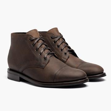 Botas con Cordones Thursday Boots Cadet Cuero Hombre Cafes | MX68VRW