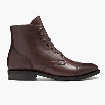 Botas con Cordones Thursday Boots Captain Cuero Classic Mujer Cafes | MX426EBC