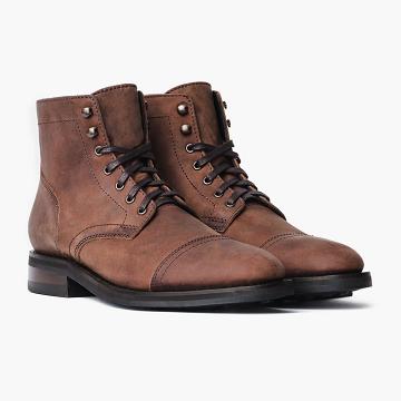 Botas con Cordones Thursday Boots Captain Cuero Hombre Cafes | MX72LIS