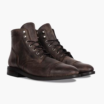 Botas con Cordones Thursday Boots Captain Cuero Classic Hombre Vino | MX79MXL