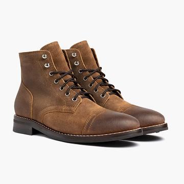 Botas con Cordones Thursday Boots Captain Gamuza Hombre Marrom | MX86TCE