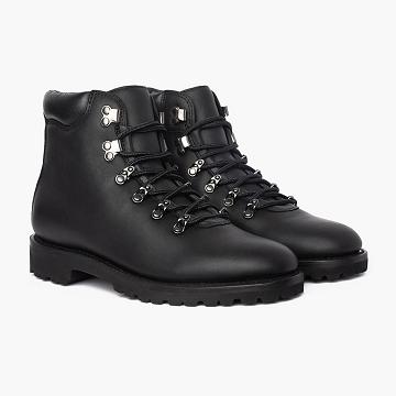 Botas con Cordones Thursday Boots Commander Cuero Hombre Negros | MX89WNB