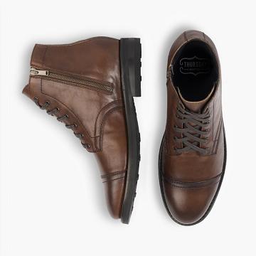 Botas con Cordones Thursday Boots Major Cuero Hombre Marrom | MX103FDN