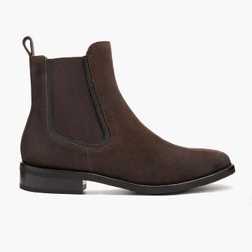 Botines Chelsea Thursday Boots Duchess Gamuza Mujer Azules Marrom | MX370UZG