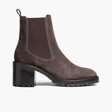 Botines Chelsea Thursday Boots Knockout Gamuza Mujer Grises | MX378NWY