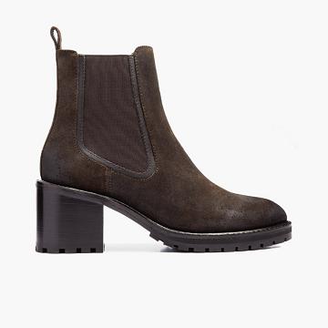 Botines Chelsea Thursday Boots Knockout Gamuza Mujer Verde Oliva | MX380VRW