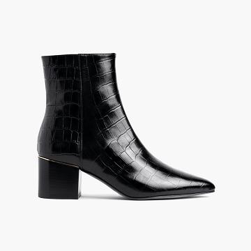 Botines Thursday Boots Luna Cuero Mujer Negros | MX387HAP