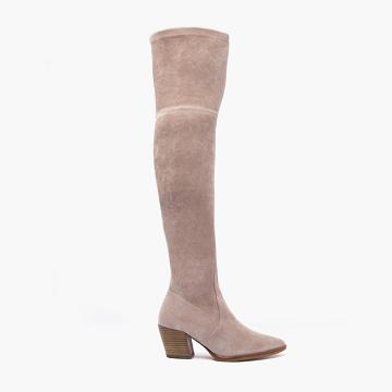 Tacones Altos Thursday Boots Boots Tempest Gamuza Mujer Rosas Marrom | MX421ILH