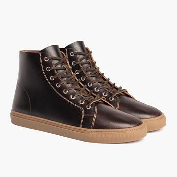 Tenis Thursday Boots Premier High Tops Cuero Hombre Vino | MX217RVD