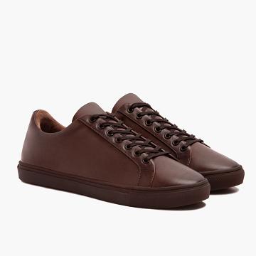 Tenis Thursday Boots Premier Low Tops Cuero Hombre Cafes | MX222NWY