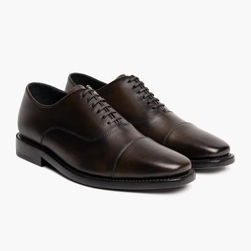 Zapatos de Vestir Thursday Boots Executive Cuero Classic Hombre Cafes | MX248NWY