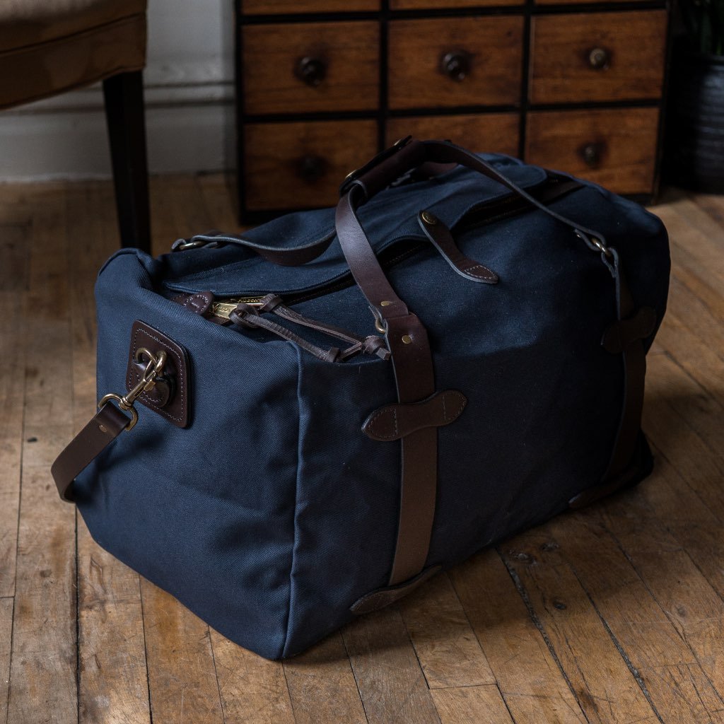 Bolsas Thursday Boots Rugged Twill Duffle Cuero Hombre Azul Marino | MX290OKI