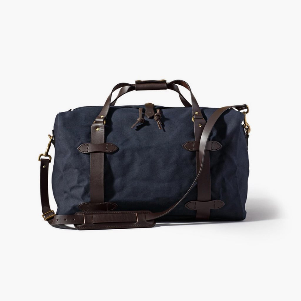 Bolsas Thursday Boots Rugged Twill Duffle Cuero Hombre Azul Marino | MX290OKI