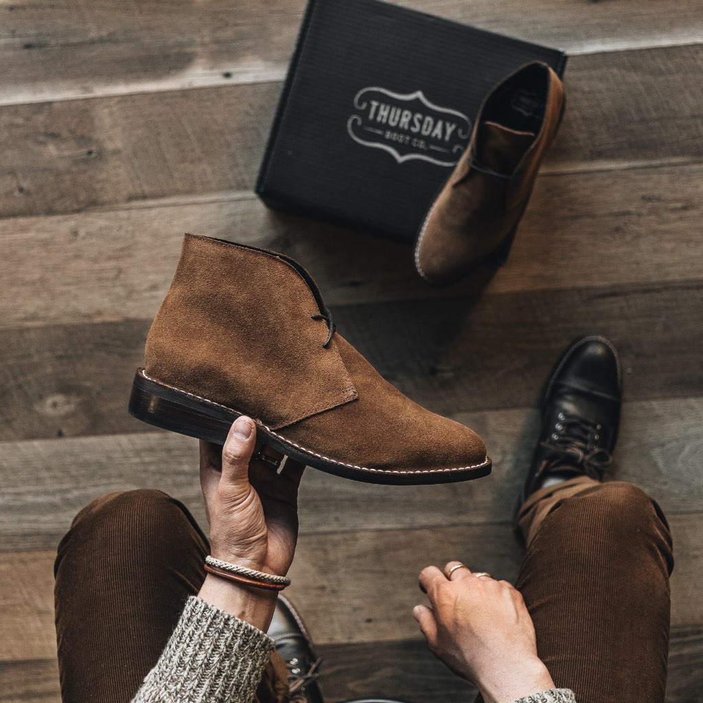 Botas Chukka Thursday Boots Scout Gamuza Rugged & Resilient Hombre Cafes | MX63WNB