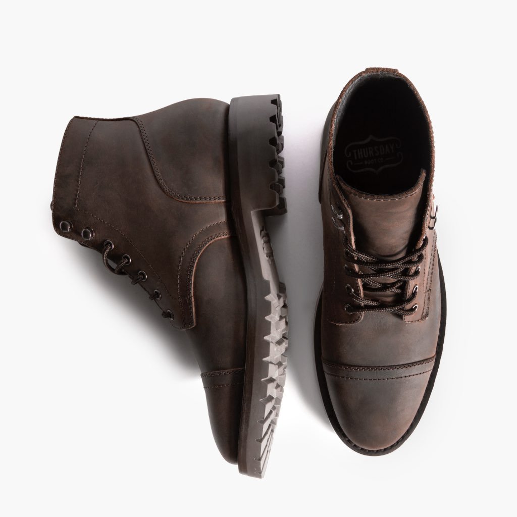 Botas Thursday Boots Captain Cuero Classic Rugged & Resilient Hombre Cafes | MX139RVD