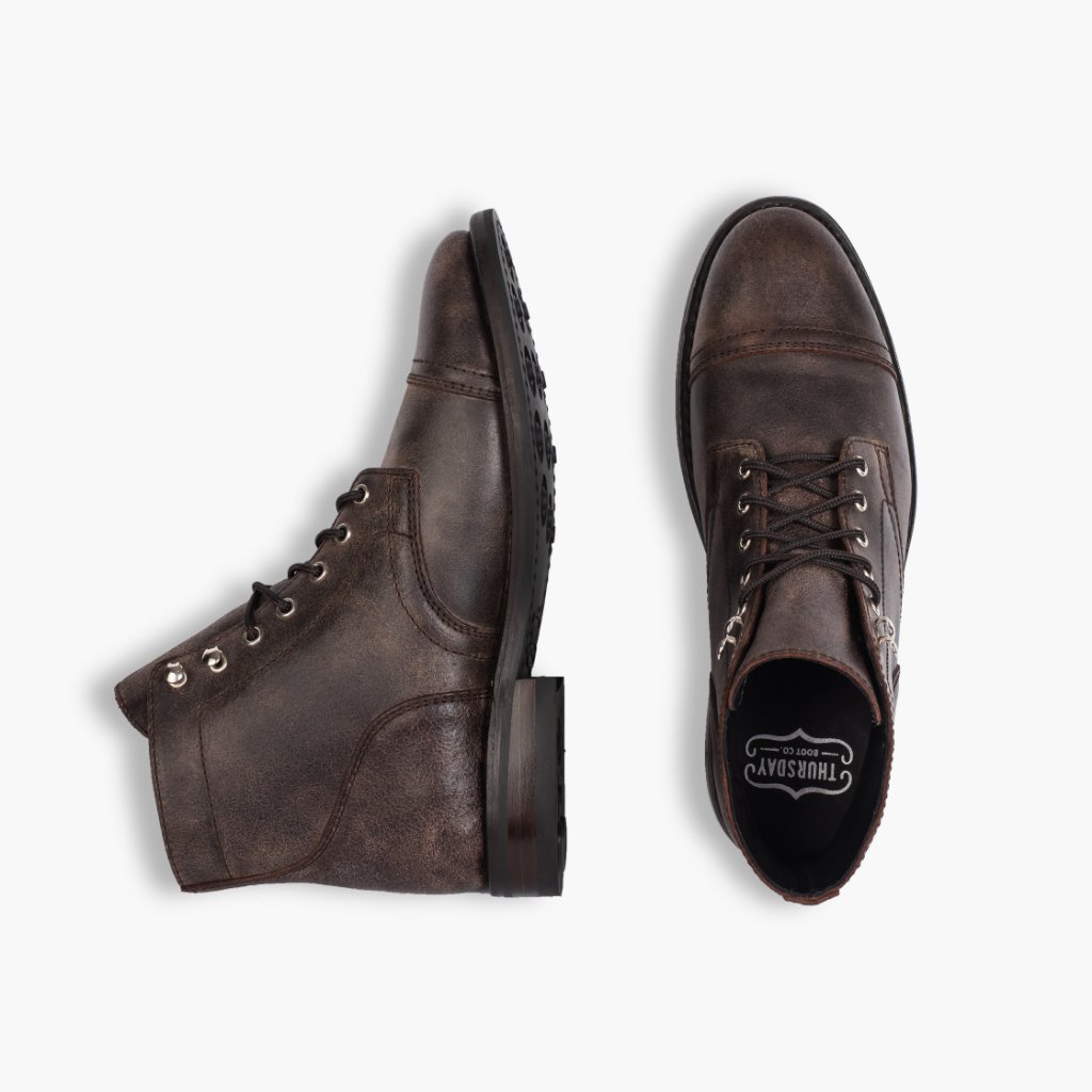 Botas Thursday Boots Captain Cuero Classic Rugged & Resilient Hombre Vino | MX140EBC