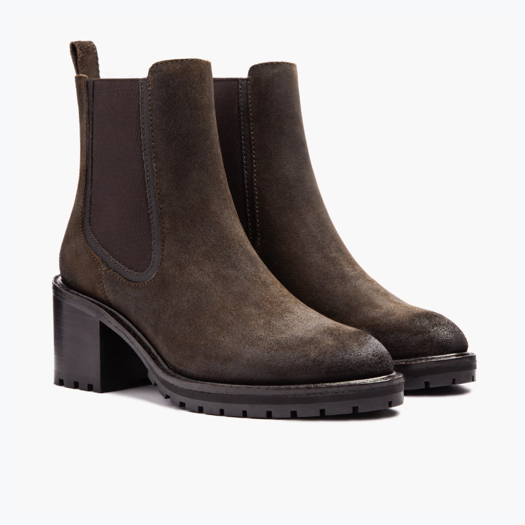 Botas Thursday Boots Knockout Gamuza Mujer Verde Oliva | MX390DFM14