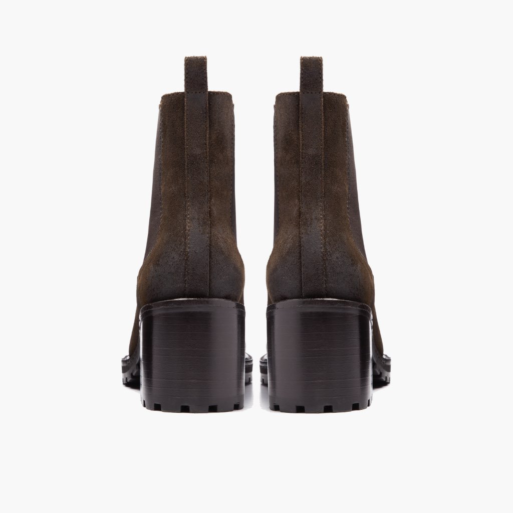 Botas Thursday Boots Knockout Gamuza Mujer Verde Oliva | MX390DFM14