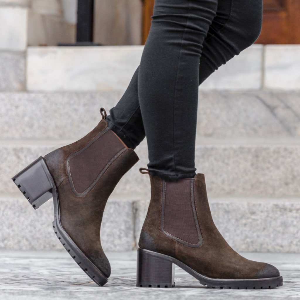 Botas Thursday Boots Knockout Gamuza Mujer Verde Oliva | MX390DFM14