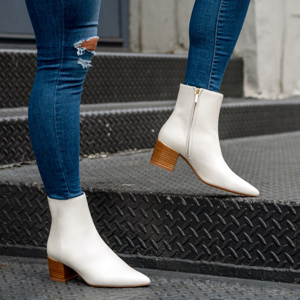 Botas Thursday Boots Luna Cuero Mujer Blancos | MX390DFM21