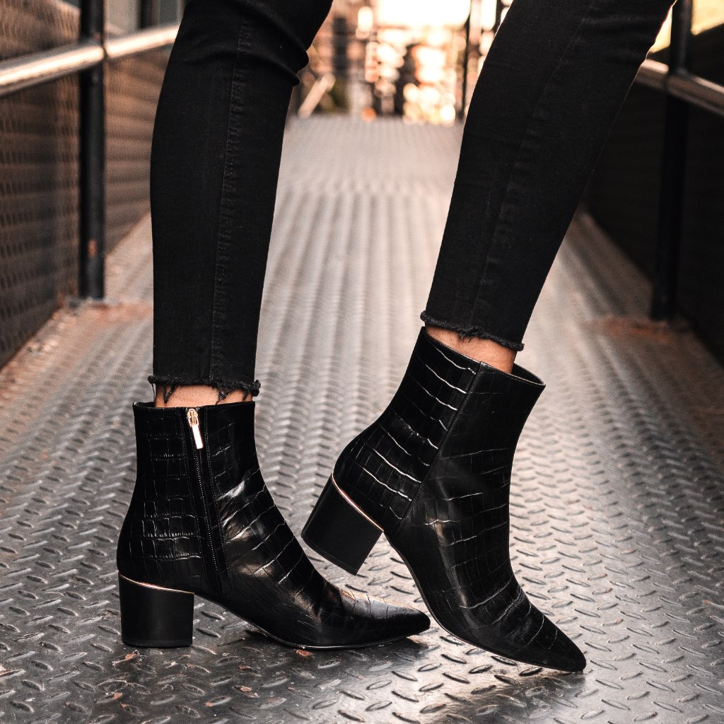 Botas Thursday Boots Luna Cuero Mujer Negros | MX390DFM20