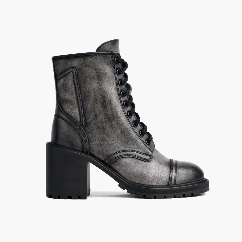 Botas Thursday Boots Rebel Cuero Mujer Grises | MX390DFM26