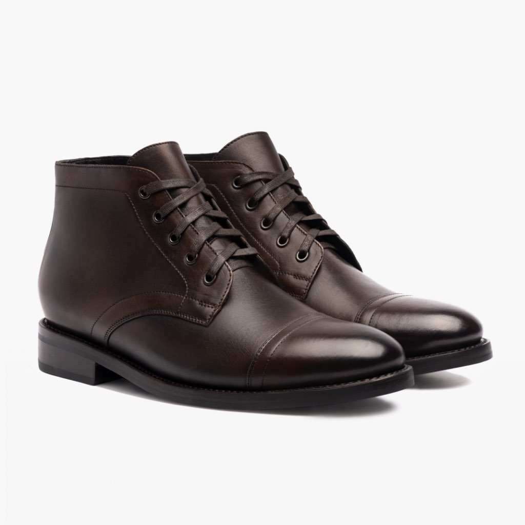 Botas con Cordones Thursday Boots Cadet Cuero Hombre Negros Cafes | MX65MQZ