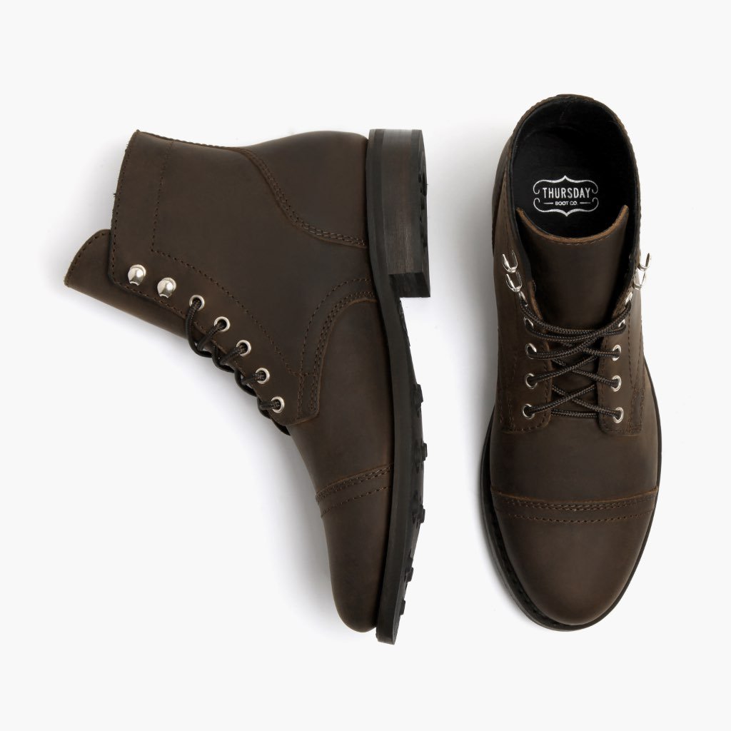 Botas con Cordones Thursday Boots Captain Cuero Classic Mujer Marrom | MX407CTV