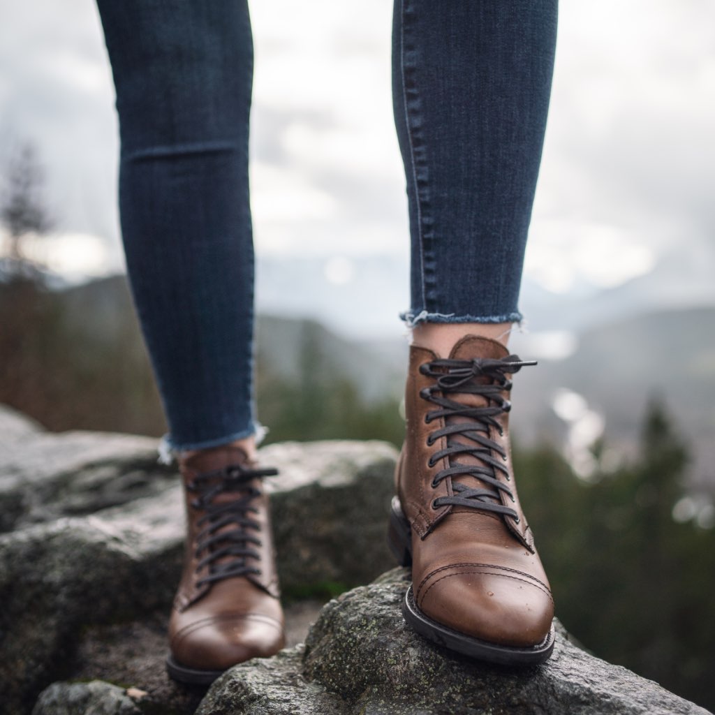 Botas con Cordones Thursday Boots Captain Cuero Rugged & Resilient Mujer Negros Cafes | MX410LIS