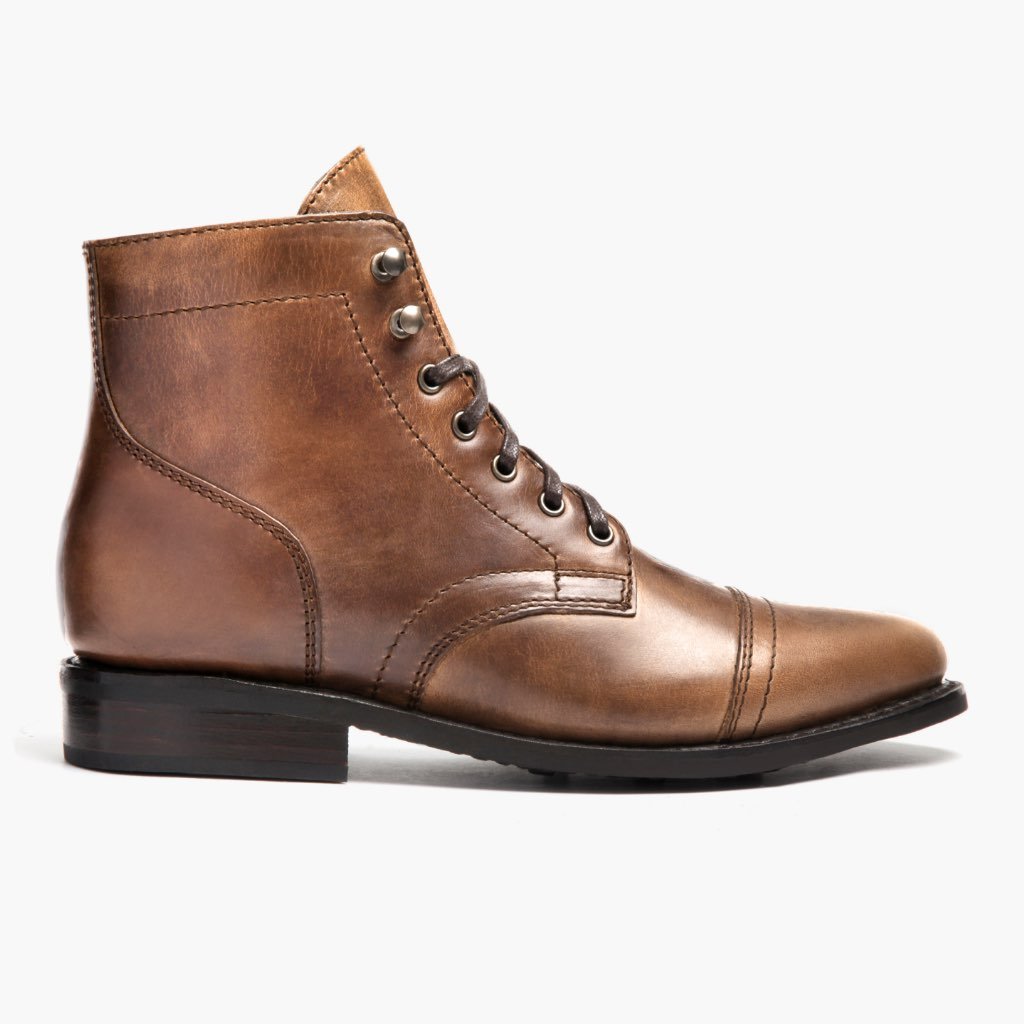 Botas con Cordones Thursday Boots Captain Cuero Rugged & Resilient Mujer Negros Cafes | MX410LIS