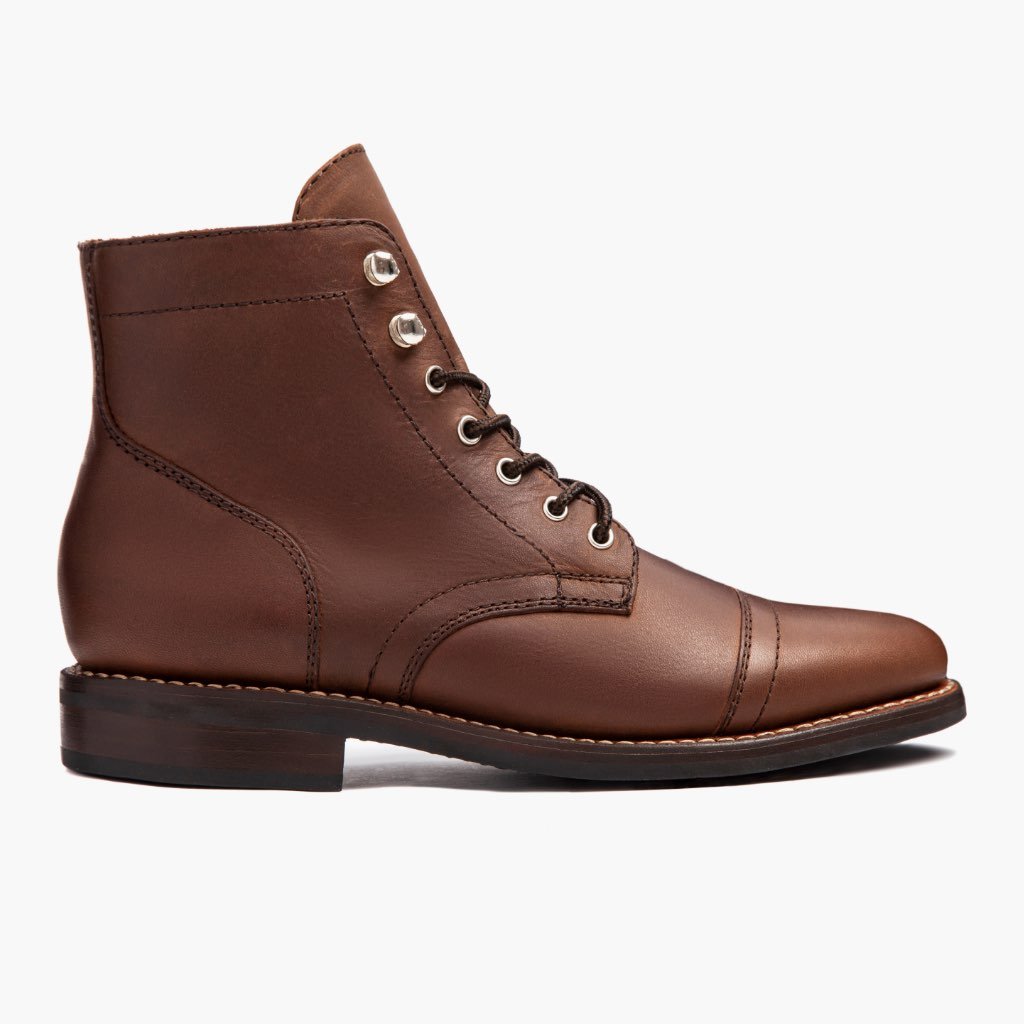 Botas con Cordones Thursday Boots Captain Cuero Mujer Marrom | MX422UZG