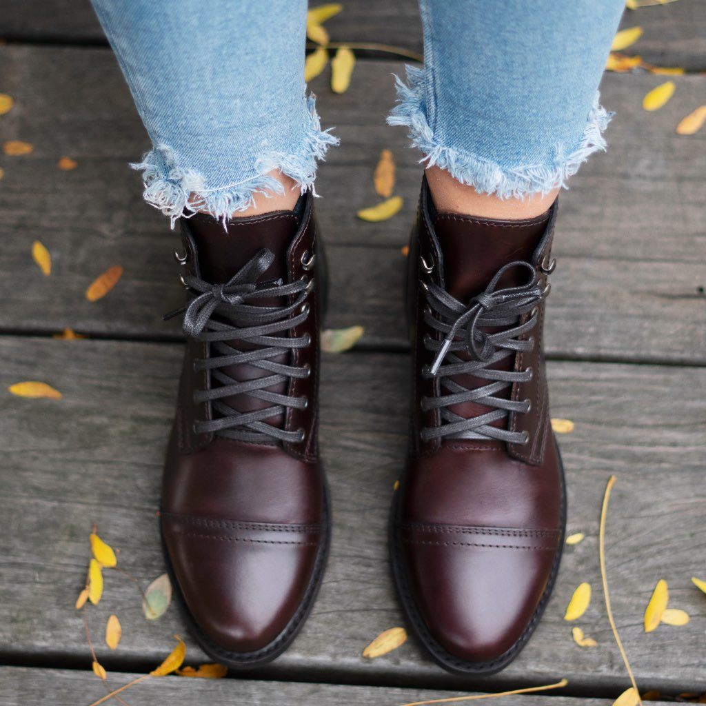 Botas con Cordones Thursday Boots Captain Cuero Mujer Cafes | MX423YXF