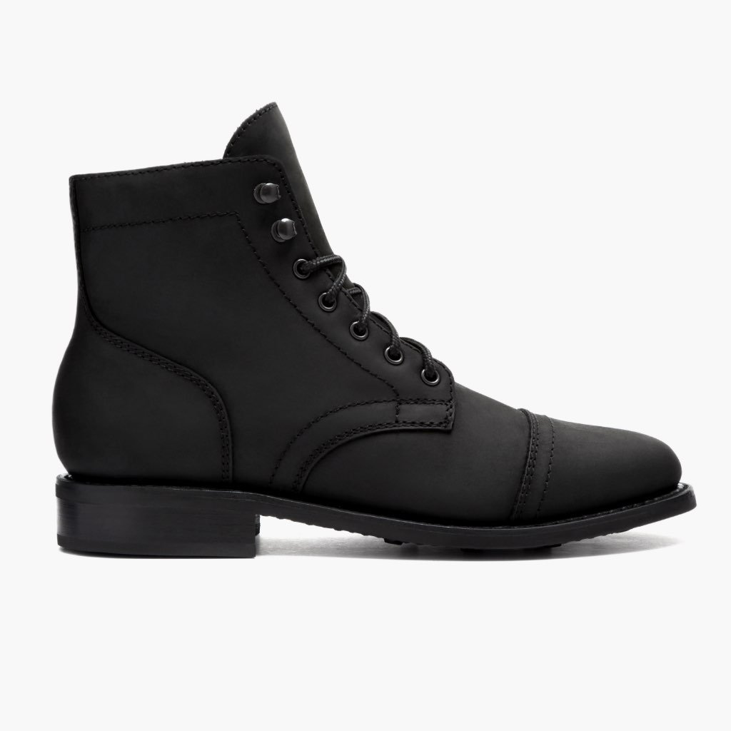 Botas con Cordones Thursday Boots Captain Cuero Mujer Negros | MX424TCE