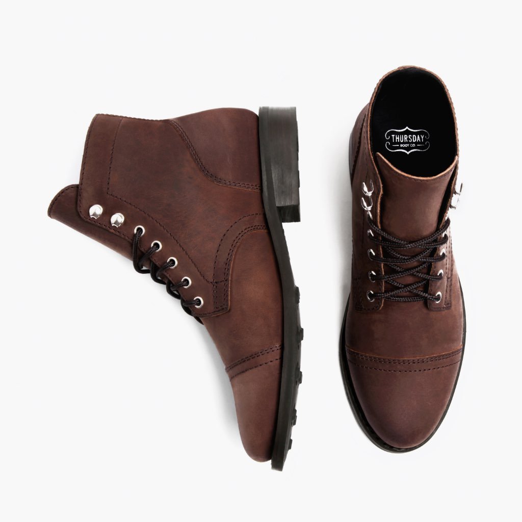 Botas con Cordones Thursday Boots Captain Cuero Arizona Mujer Marrom | MX425RVD