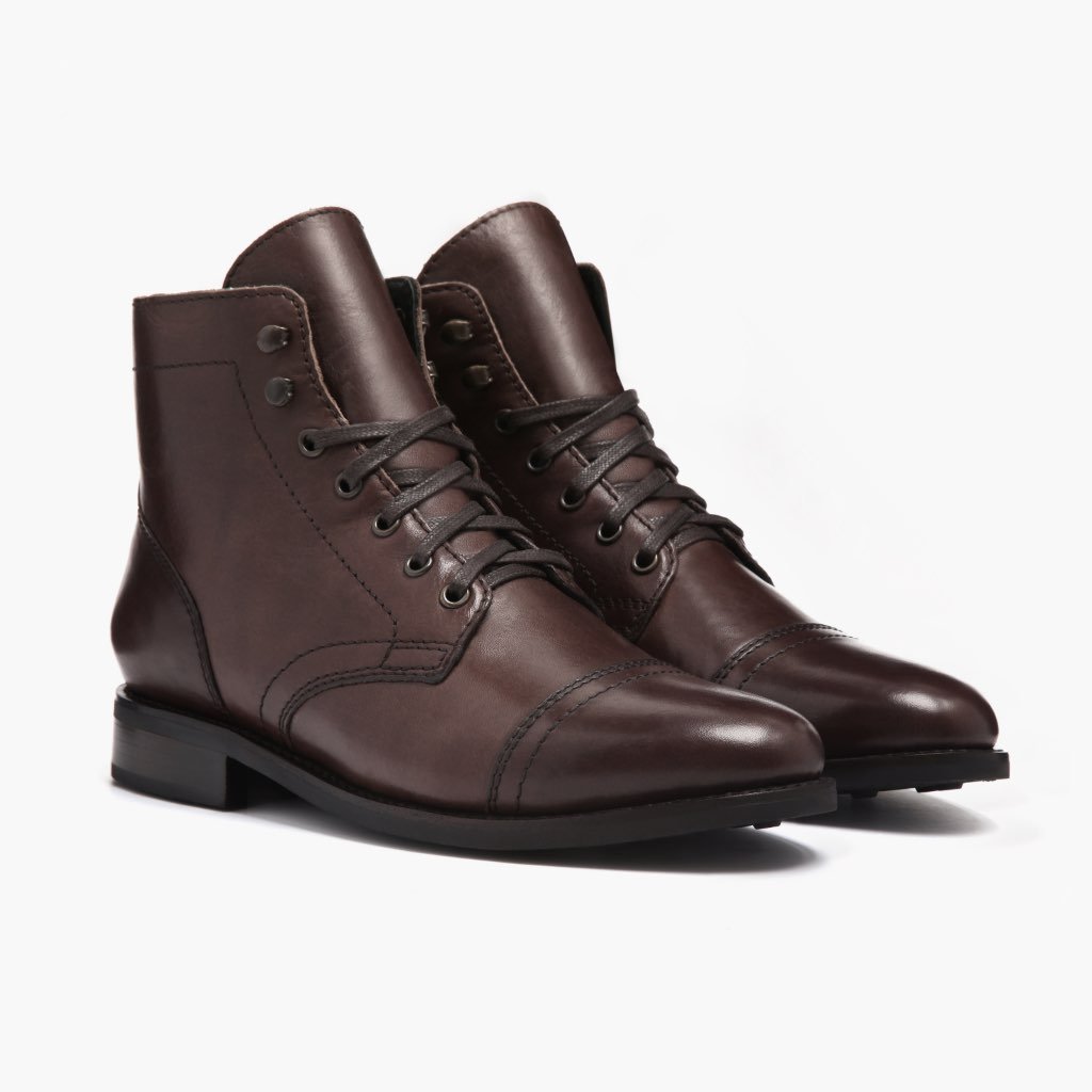 Botas con Cordones Thursday Boots Captain Cuero Classic Mujer Cafes | MX426EBC