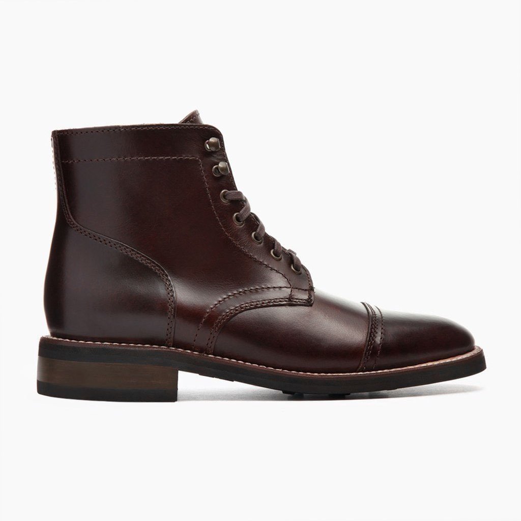 Botas con Cordones Thursday Boots Captain Cuero Hombre Vino | MX73KOR