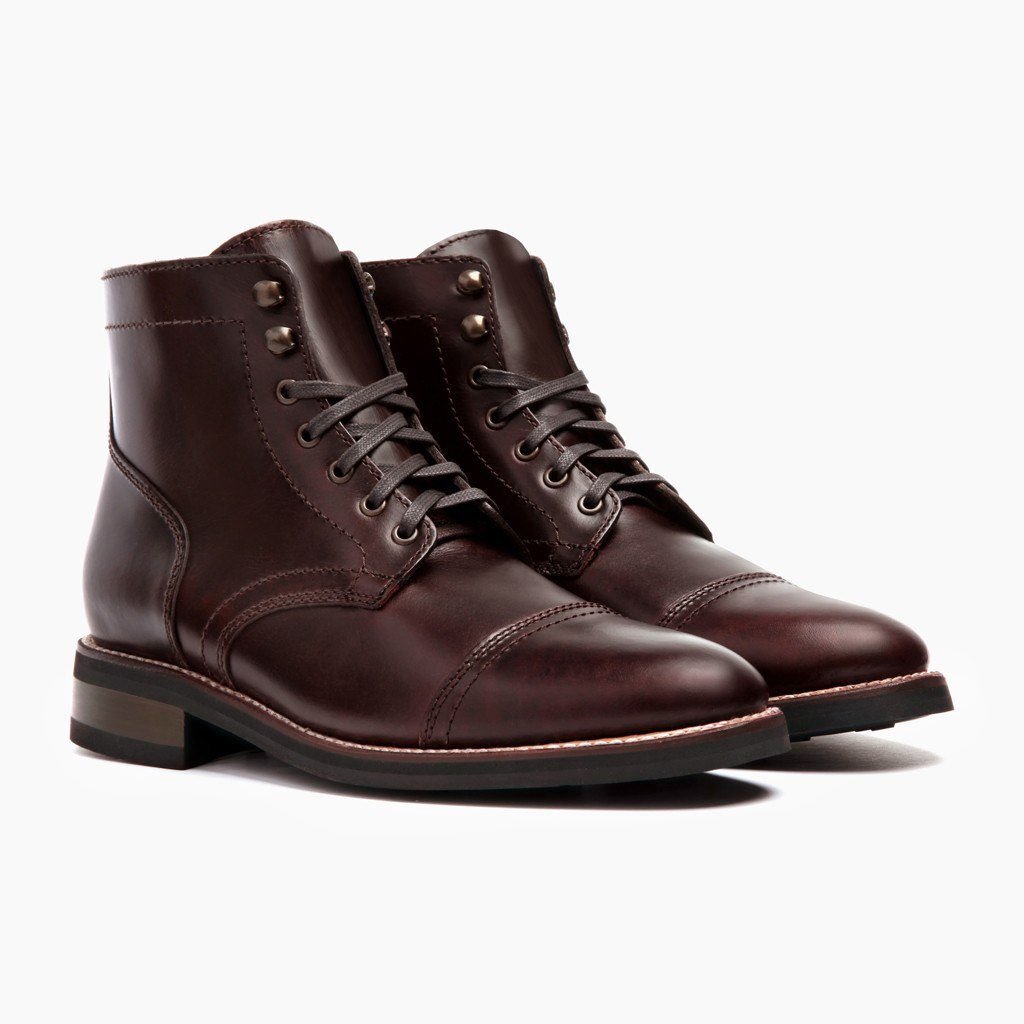 Botas con Cordones Thursday Boots Captain Cuero Hombre Vino | MX73KOR