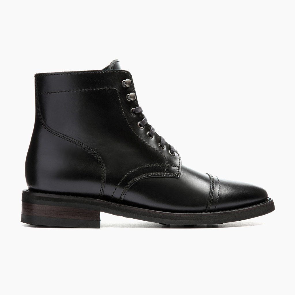 Botas con Cordones Thursday Boots Captain Cuero Hombre Negros | MX75HAP