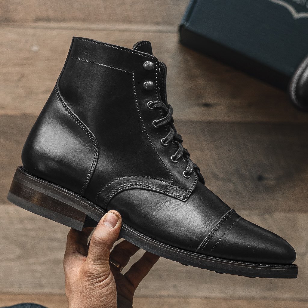 Botas con Cordones Thursday Boots Captain Cuero Hombre Negros | MX75HAP