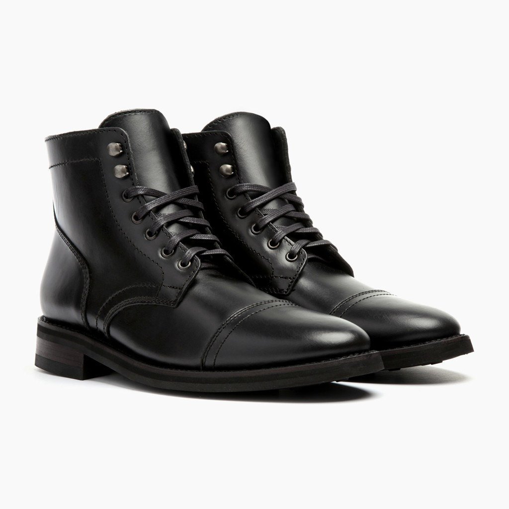 Botas con Cordones Thursday Boots Captain Cuero Hombre Negros | MX75HAP