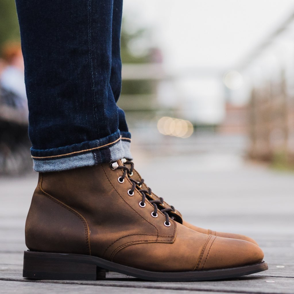 Botas con Cordones Thursday Boots Captain Cuero Classic Hombre Marrom | MX77FDN