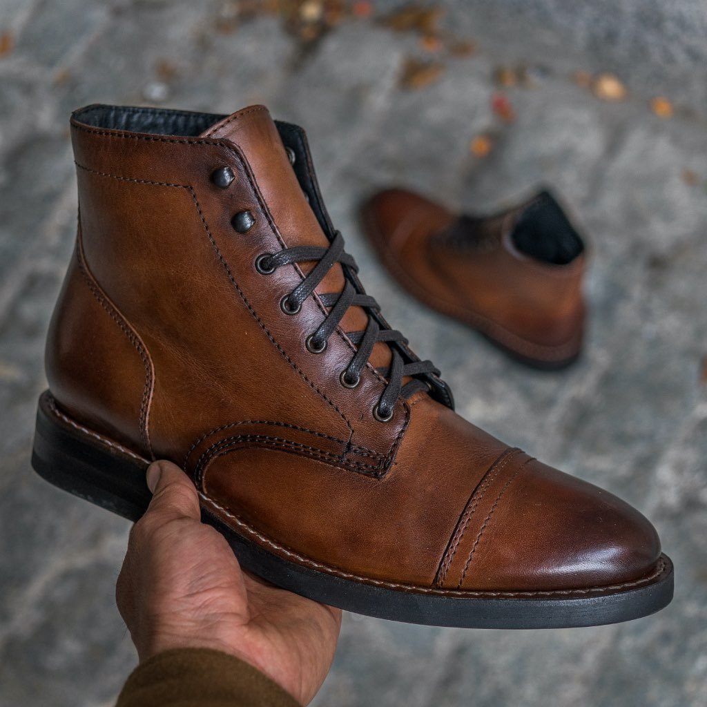 Botas con Cordones Thursday Boots Captain Cuero Rugged & Resilient Hombre Cafes | MX81PJJ