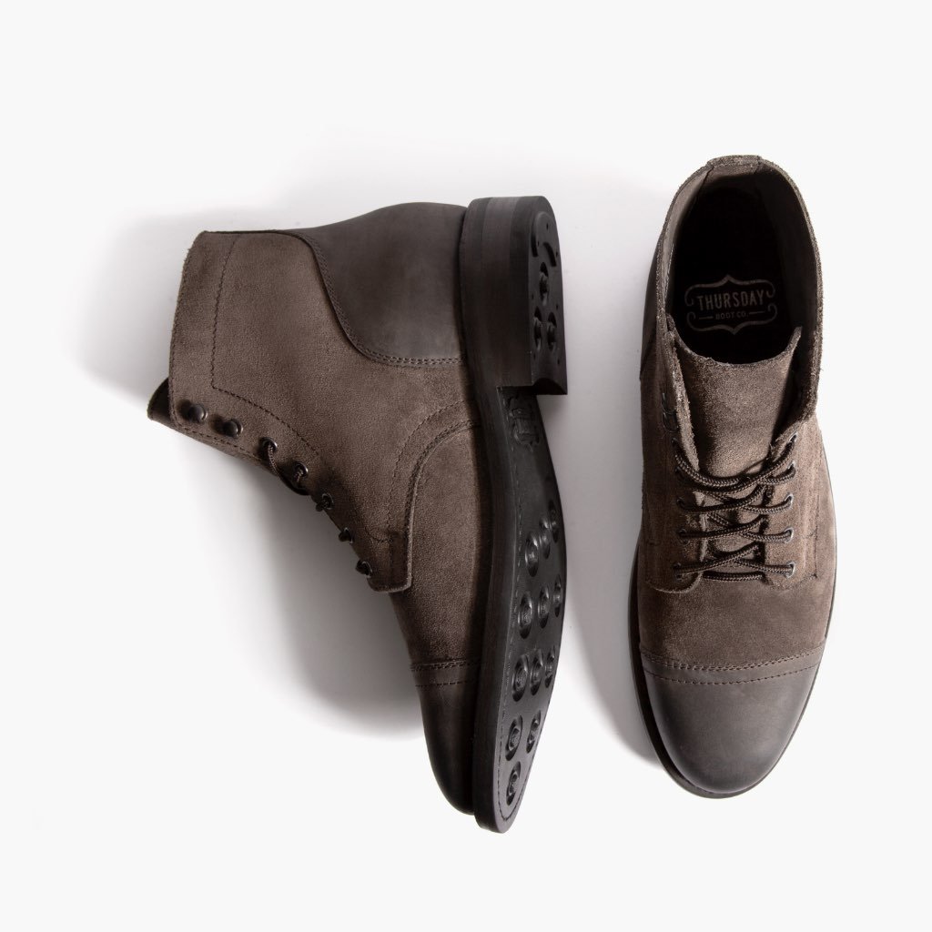 Botas con Cordones Thursday Boots Captain Cuero Gamuza Hombre Marrom | MX83ILH