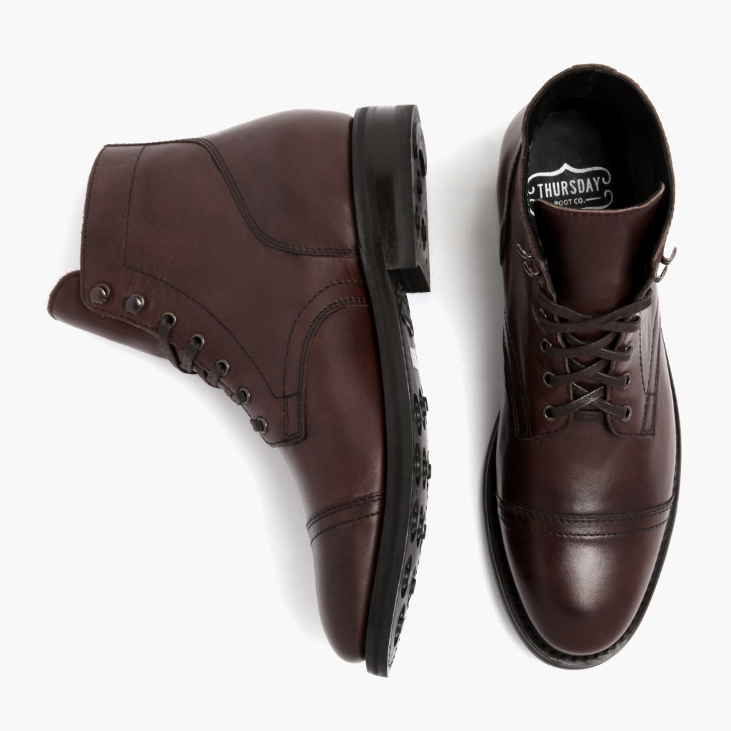 Botas con Cordones Thursday Boots Captain Cuero Gamuza Hombre Cafes | MX84UZG