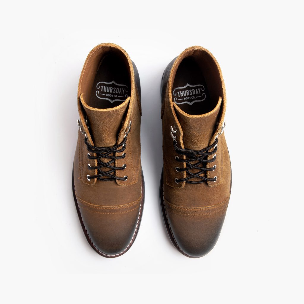 Botas con Cordones Thursday Boots Captain Gamuza Hombre Marrom | MX86TCE