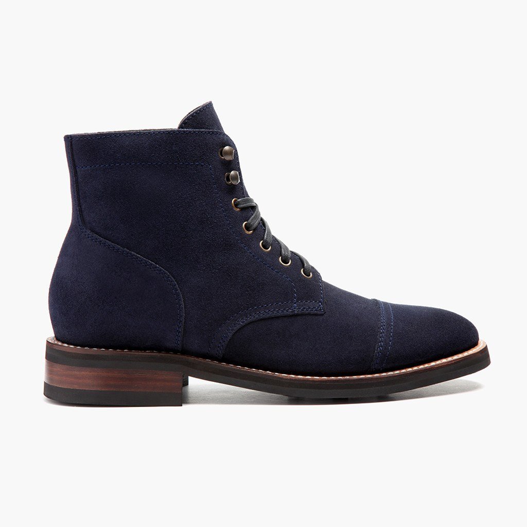 Botas con Cordones Thursday Boots Captain Gamuza Hombre Azules | MX87RVD