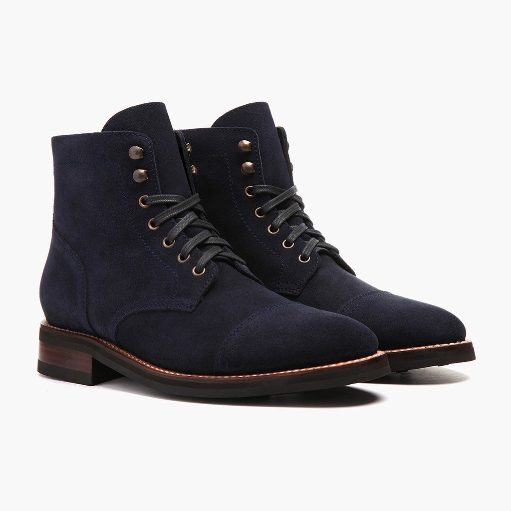 Botas con Cordones Thursday Boots Captain Gamuza Hombre Azules | MX87RVD