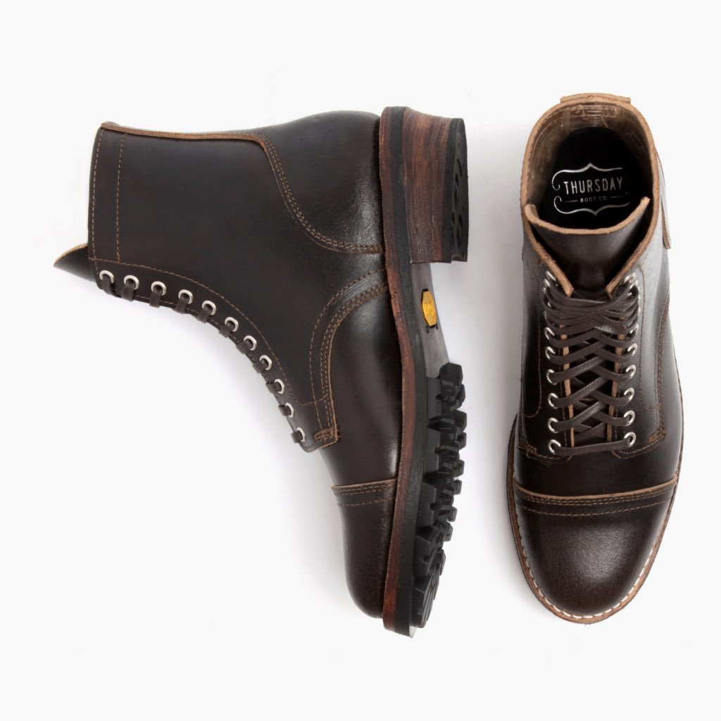 Botas con Cordones Thursday Boots Logger Cuero Hombre Cafes | MX100JPQ